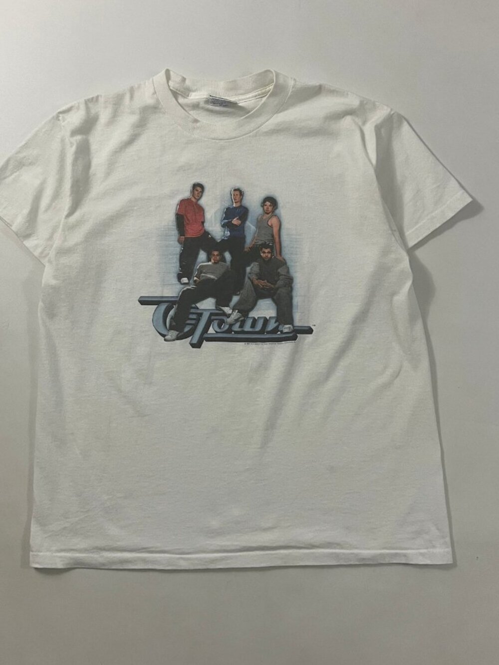 Vintage 2001 O-Town Liquid Dreams Spring Tour Tee White Y2K Boy Band T-Shirt L